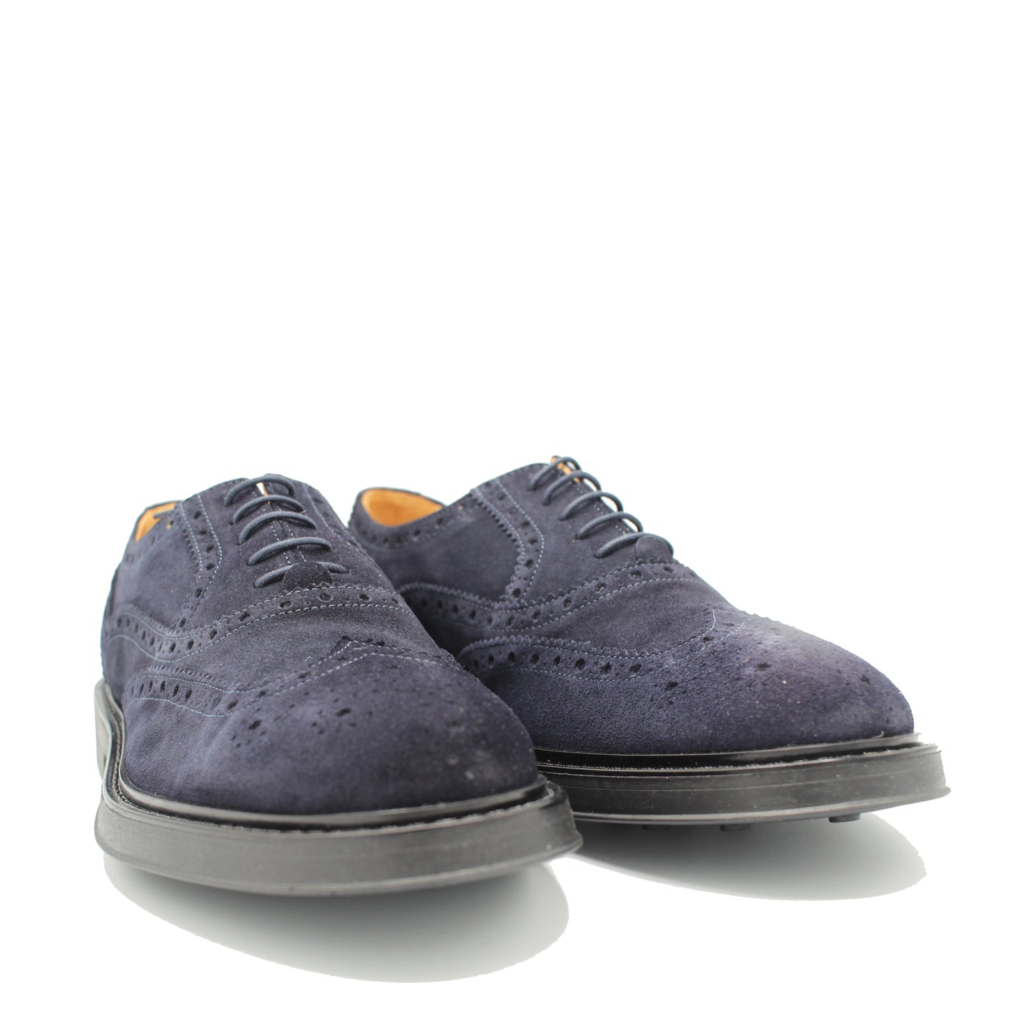 FULL BROGUE 080 NAVY SUEDE - Saxone of Scotland