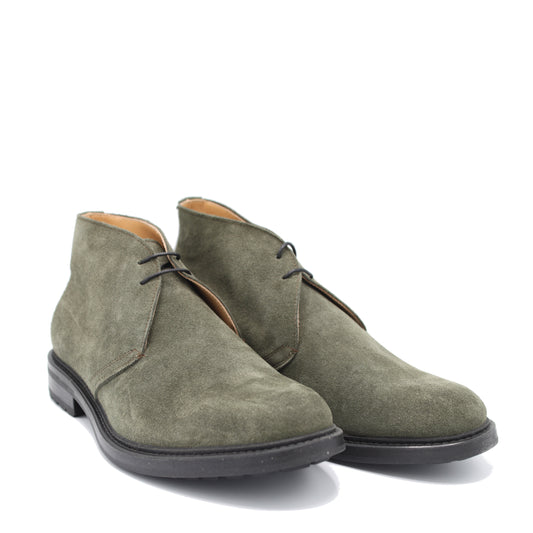 HIGHLAND BOOT DARK GREEN SUEDE - Saxone of Scotland