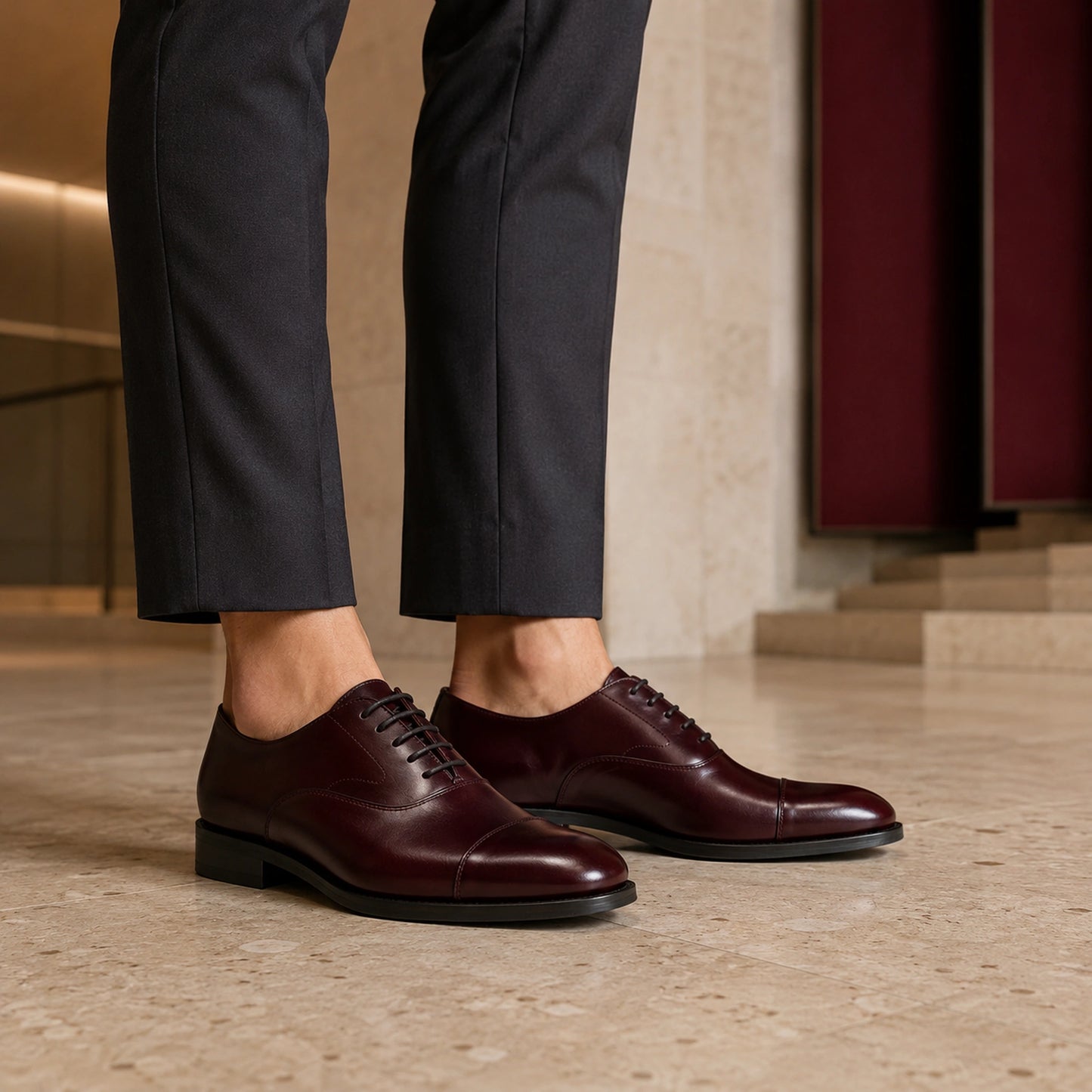 WOMAN OXFORD CAP TOE POLISHED GOODYEAR