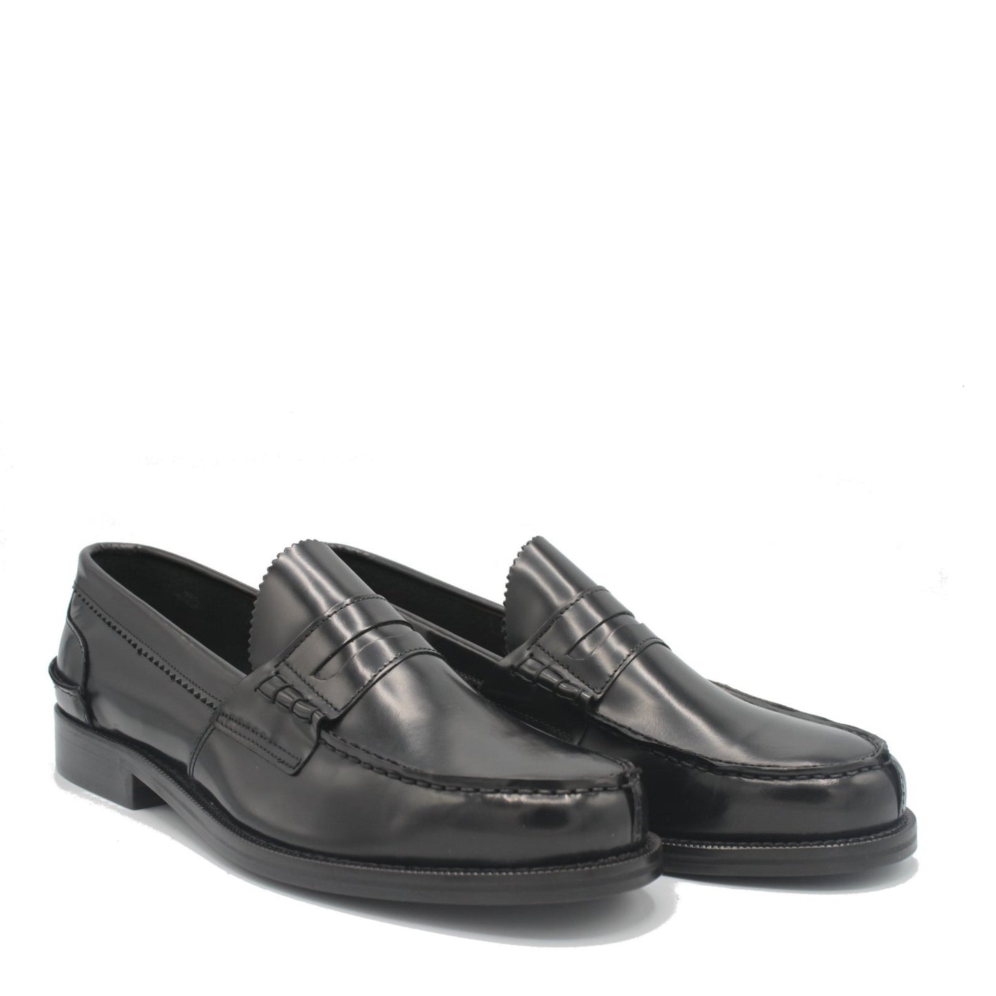 PENNY LOAFER BLACK POLISHED - Saxone of Scotland