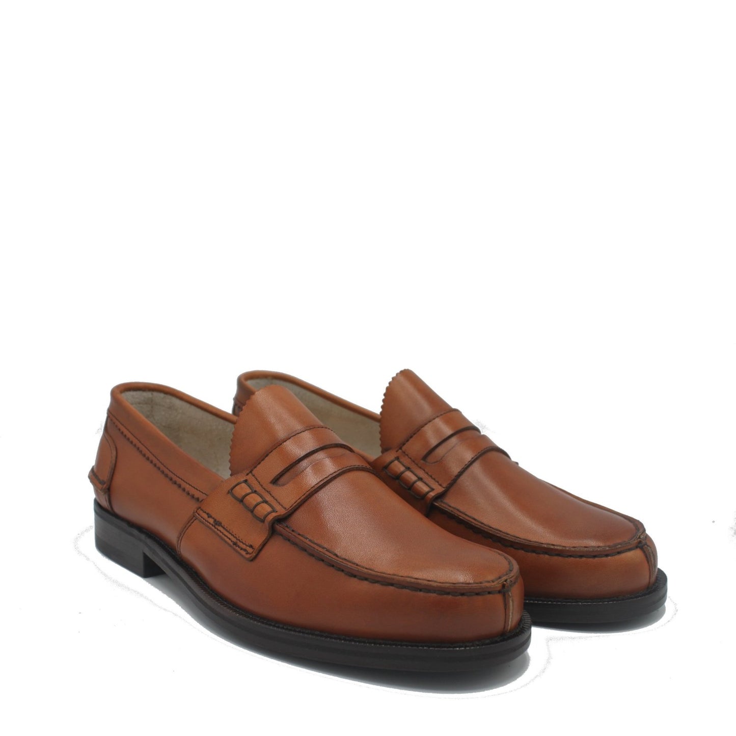 PENNY LOAFER CHESTNUT LEATHER - Saxone of Scotland