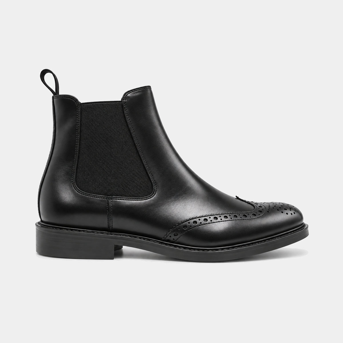 Wingtip Chelsea Boot – Polished Leather