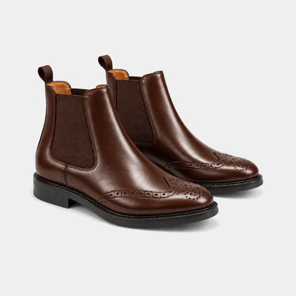 Wingtip Chelsea Boot – Polished Leather