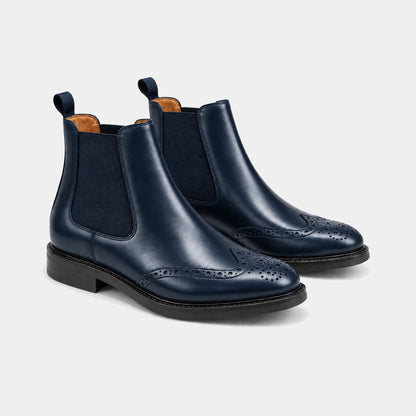 Wingtip Chelsea Boot – Polished Leather