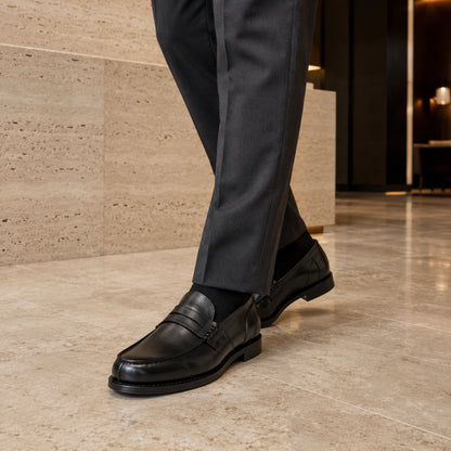 Arran Penny Loafer – Box Calf Leather