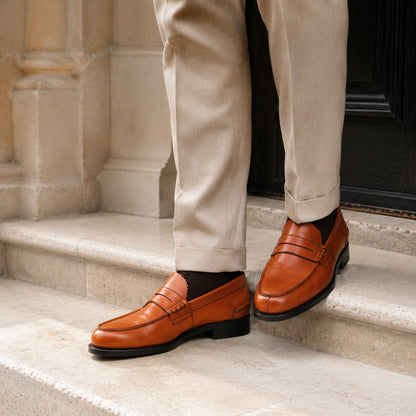 Arran Penny Loafer – Box Calf Leather