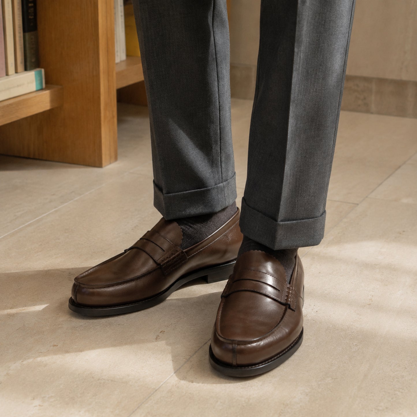 Arran Penny Loafer – Box Calf Leather