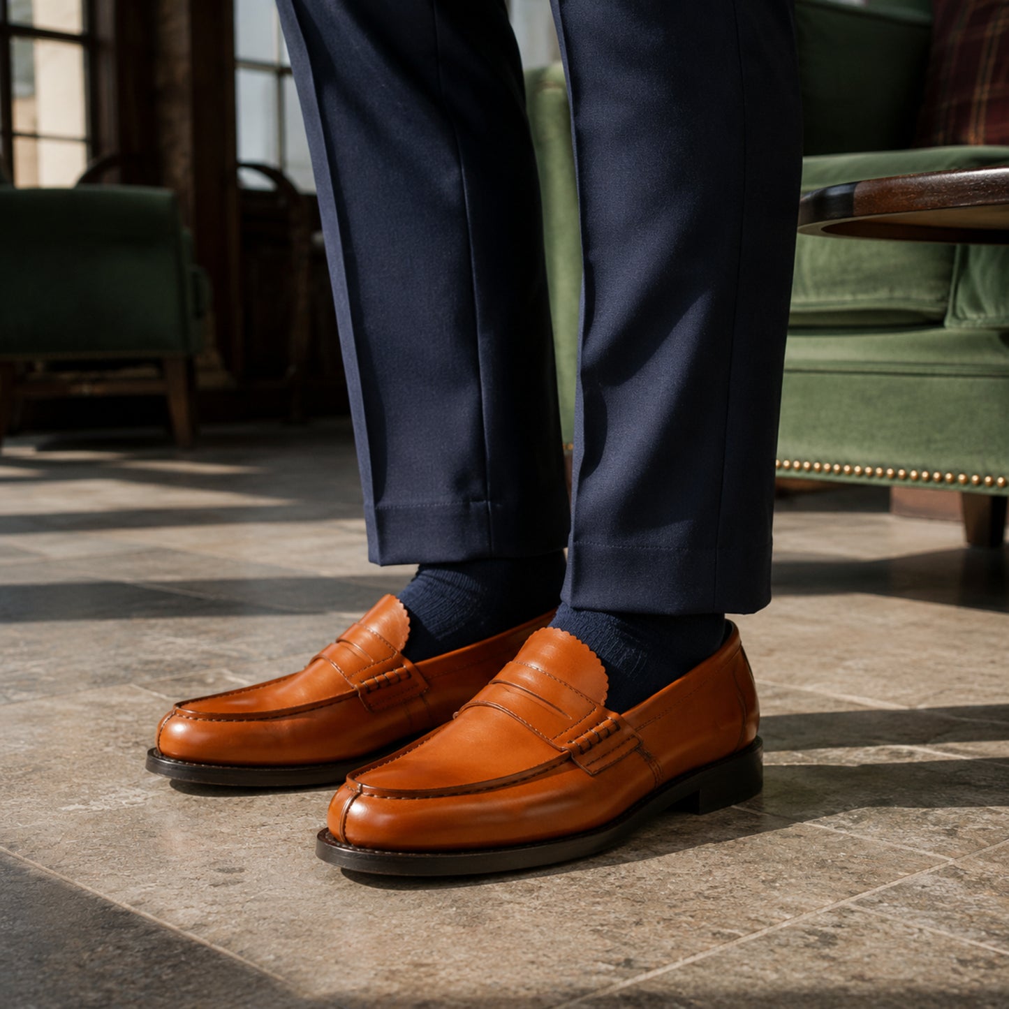 Arran Penny Loafer – Box Calf Leather