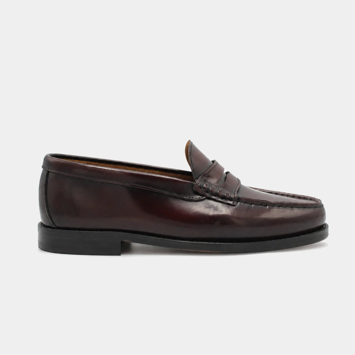 Woman College Loafer – Polished Leather – side view
