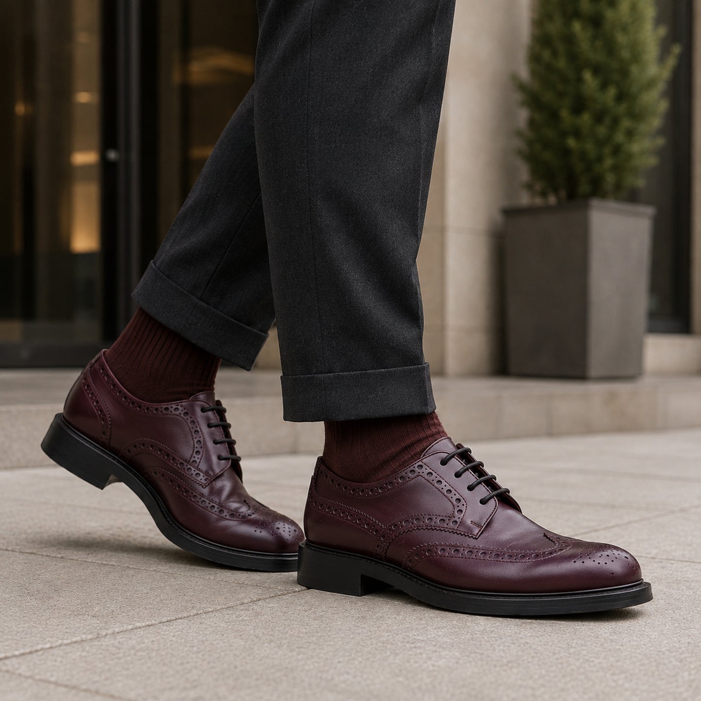 DERBY FULL BROGUE BOX CALF GOODYEAR