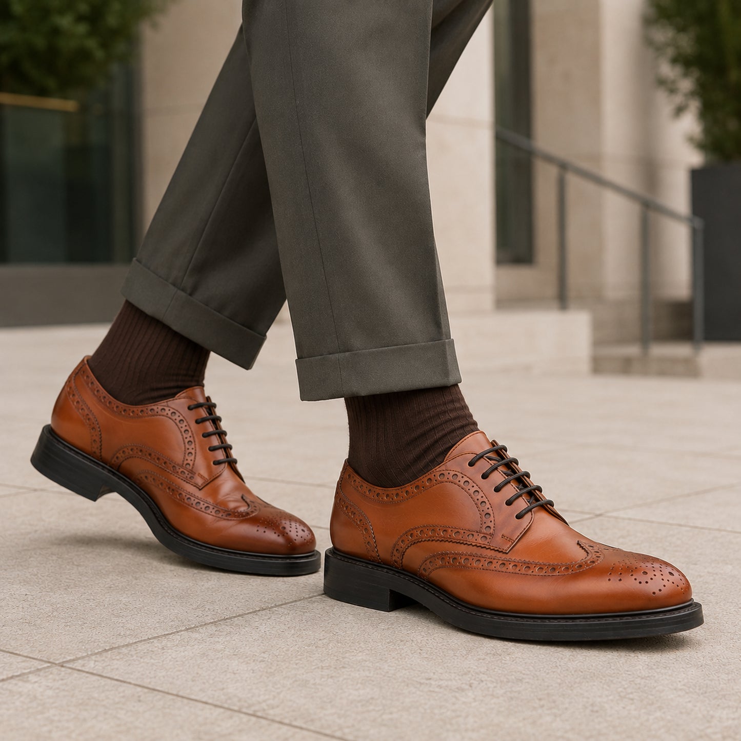 DERBY FULL BROGUE BOX CALF GOODYEAR