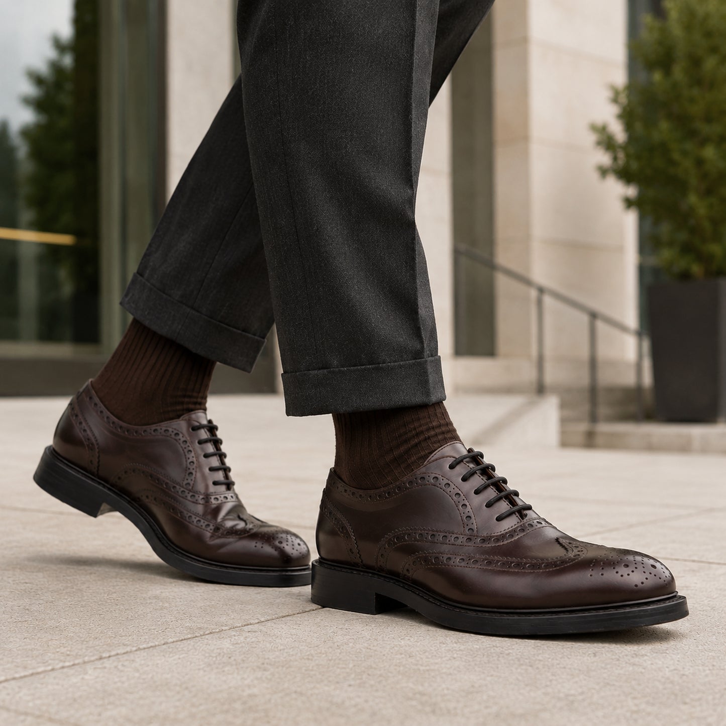 DERBY FULL BROGUE BOX CALF GOODYEAR