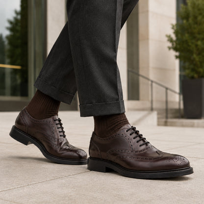DERBY FULL BROGUE BOX CALF GOODYEAR