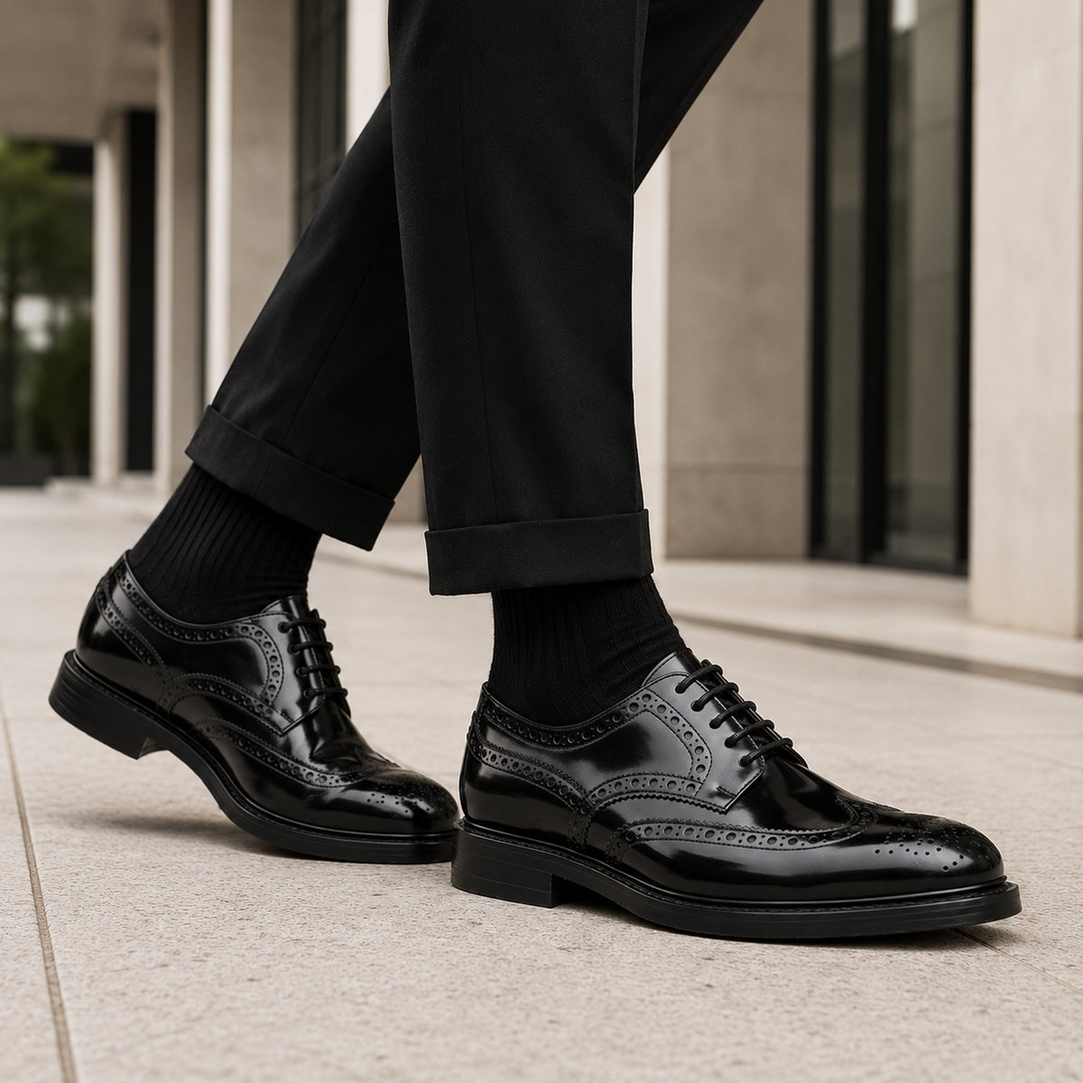 Derby Full Brogue – Polished Leather