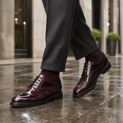 Derby Full Brogue – Polished Leather