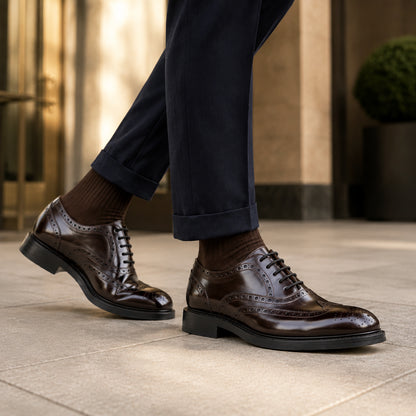 Derby Full Brogue – Polished Leather