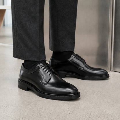 Plain-Toe Derby – Polished Leather