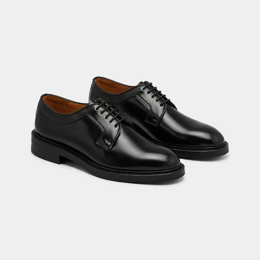 Plain-Toe Derby – Polished Leather