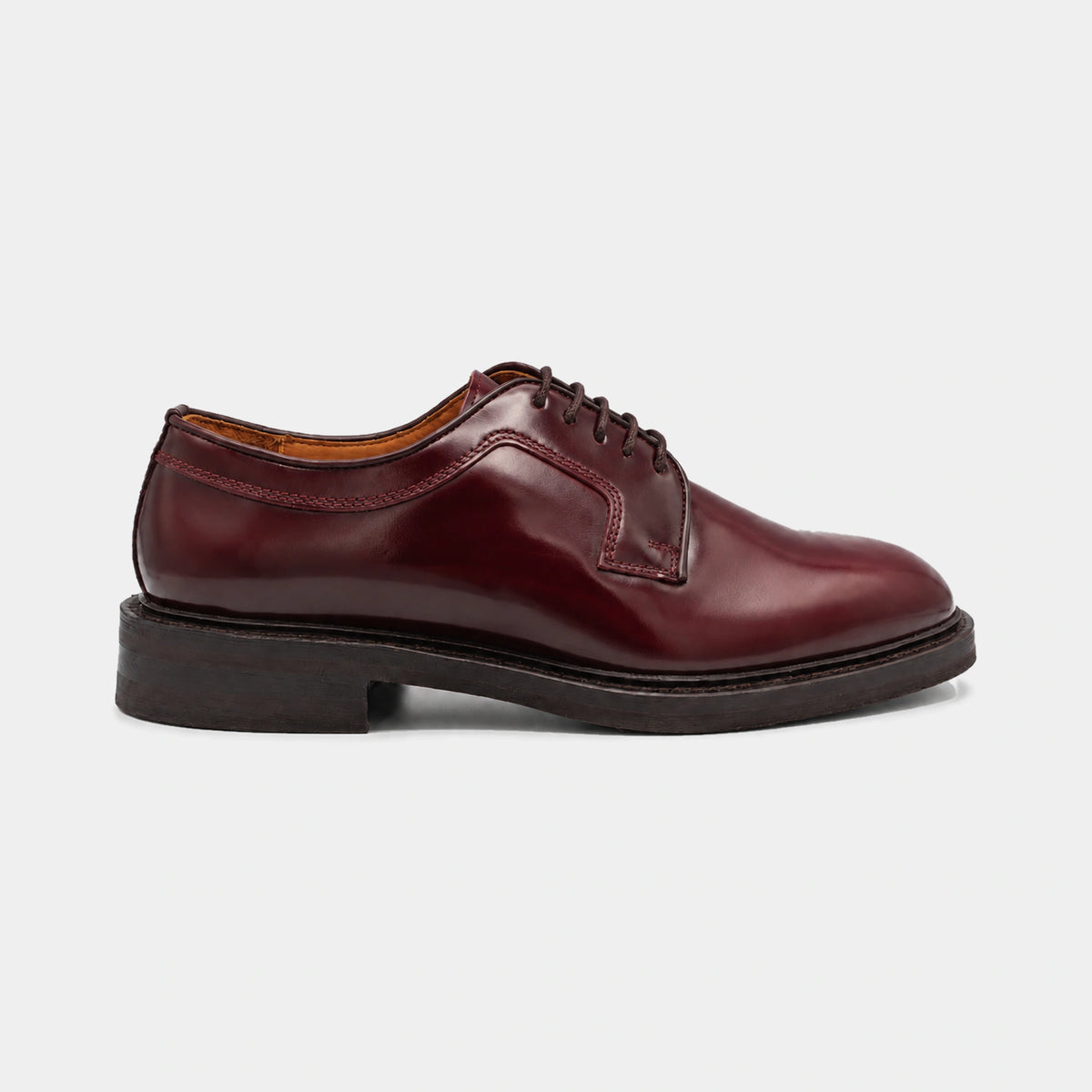 Plain-Toe Derby – Polished Leather