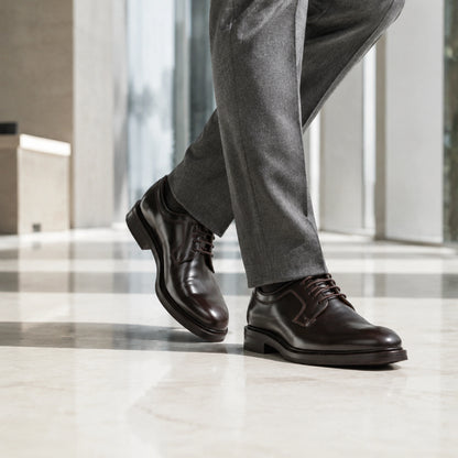 Plain-Toe Derby – Polished Leather
