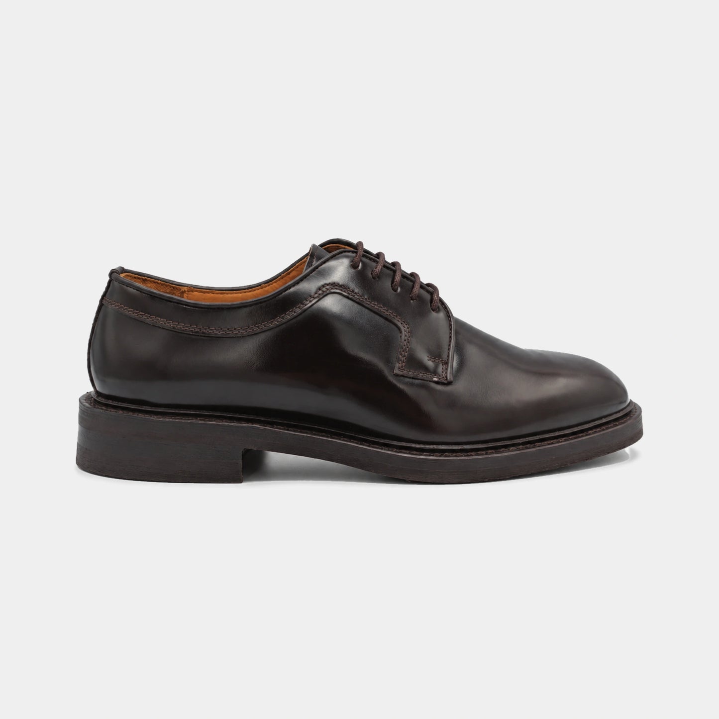 Plain-Toe Derby – Polished Leather