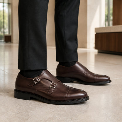 DOUBLE MONK STRAP BOX CALF GOODYEAR