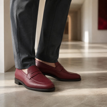 Lewis Penny Loafer – Box Calf Leather