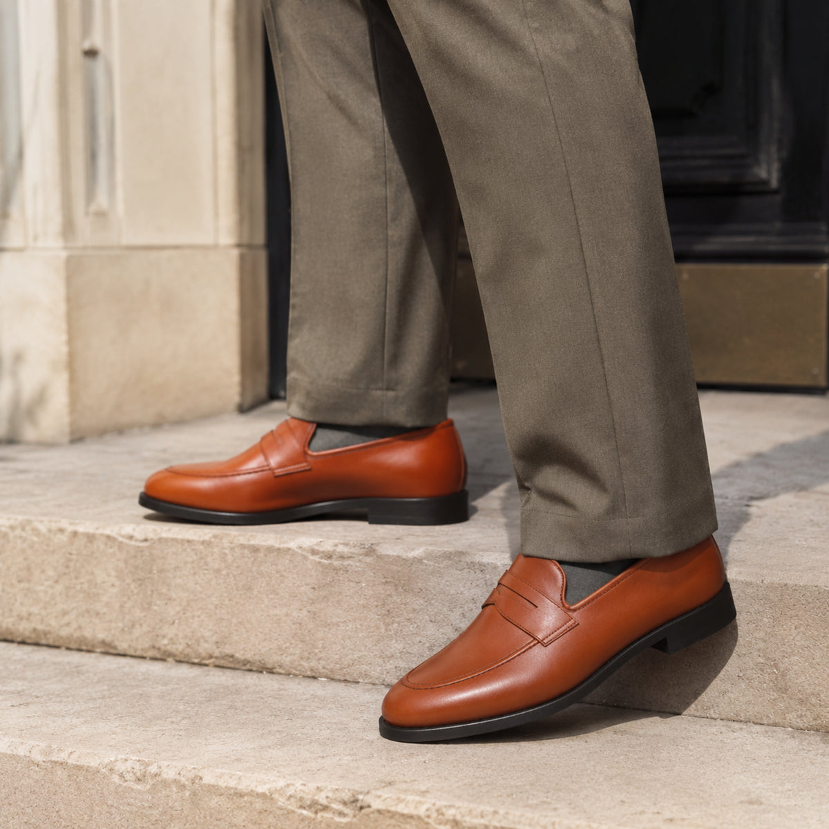 Lewis Penny Loafer – Box Calf Leather
