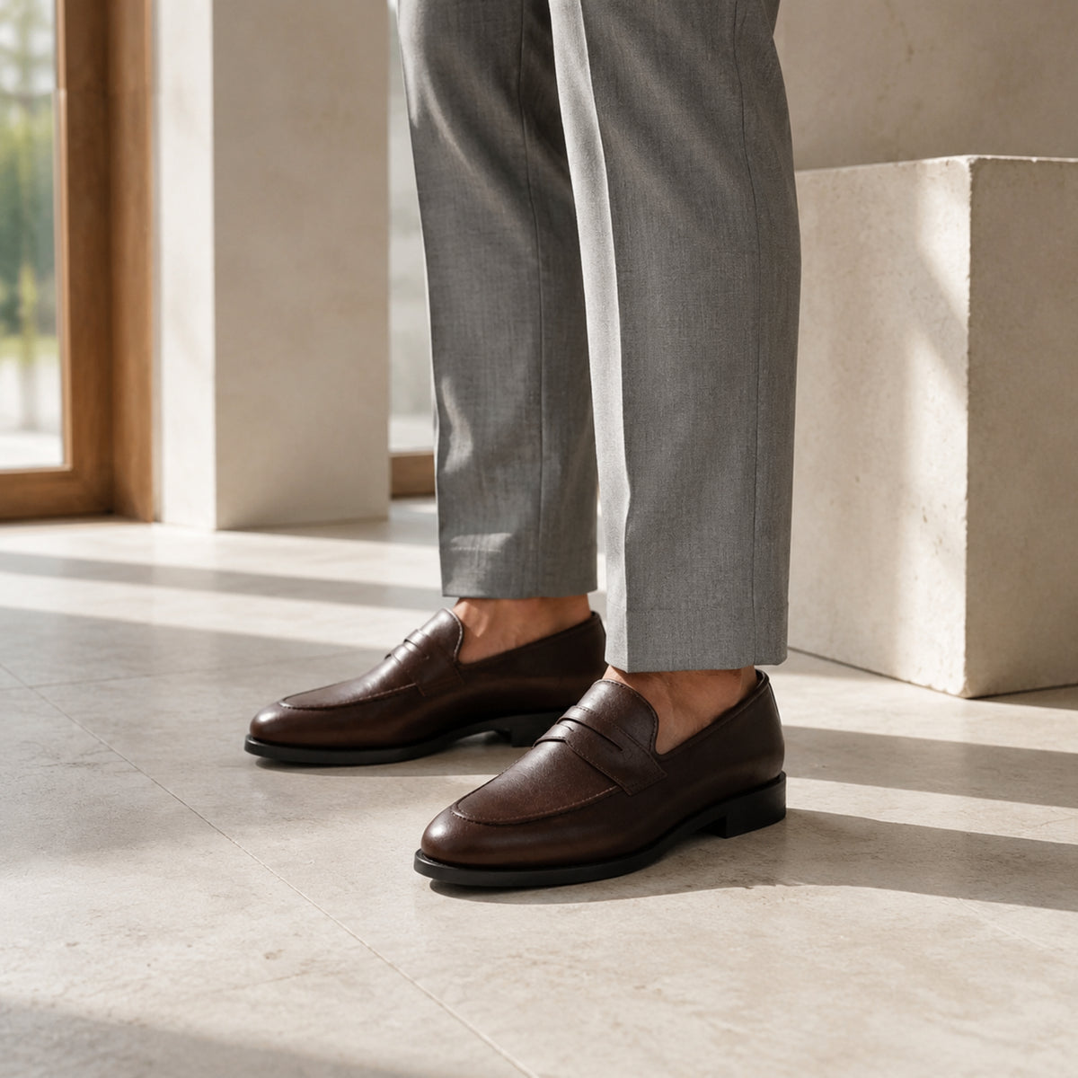 Lewis Penny Loafer – Box Calf Leather