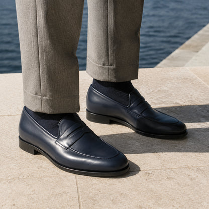 Lewis Penny Loafer – Box Calf Leather