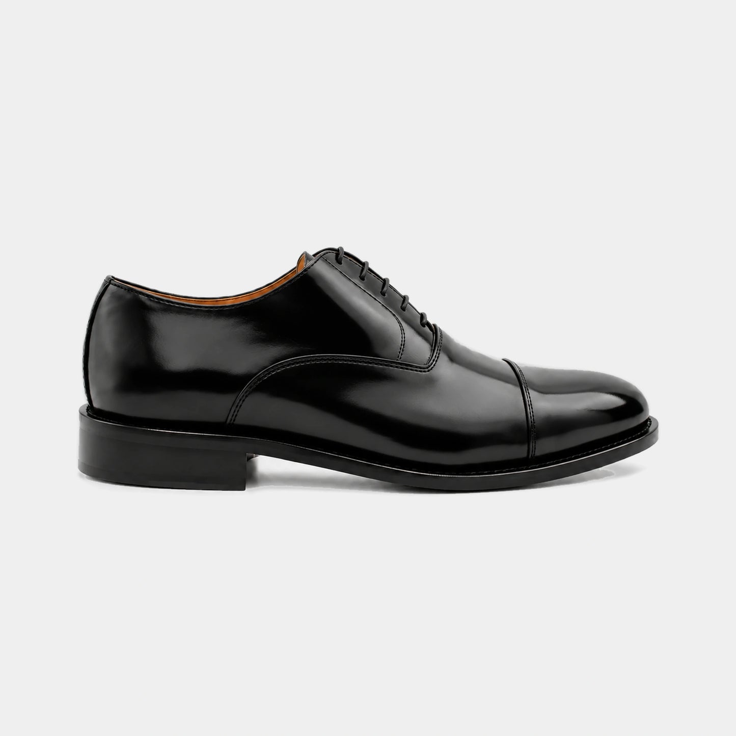 Oxford Cap Toe – Polished Leather – side view