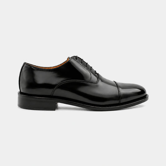 Oxford Cap Toe – Polished Leather – side view