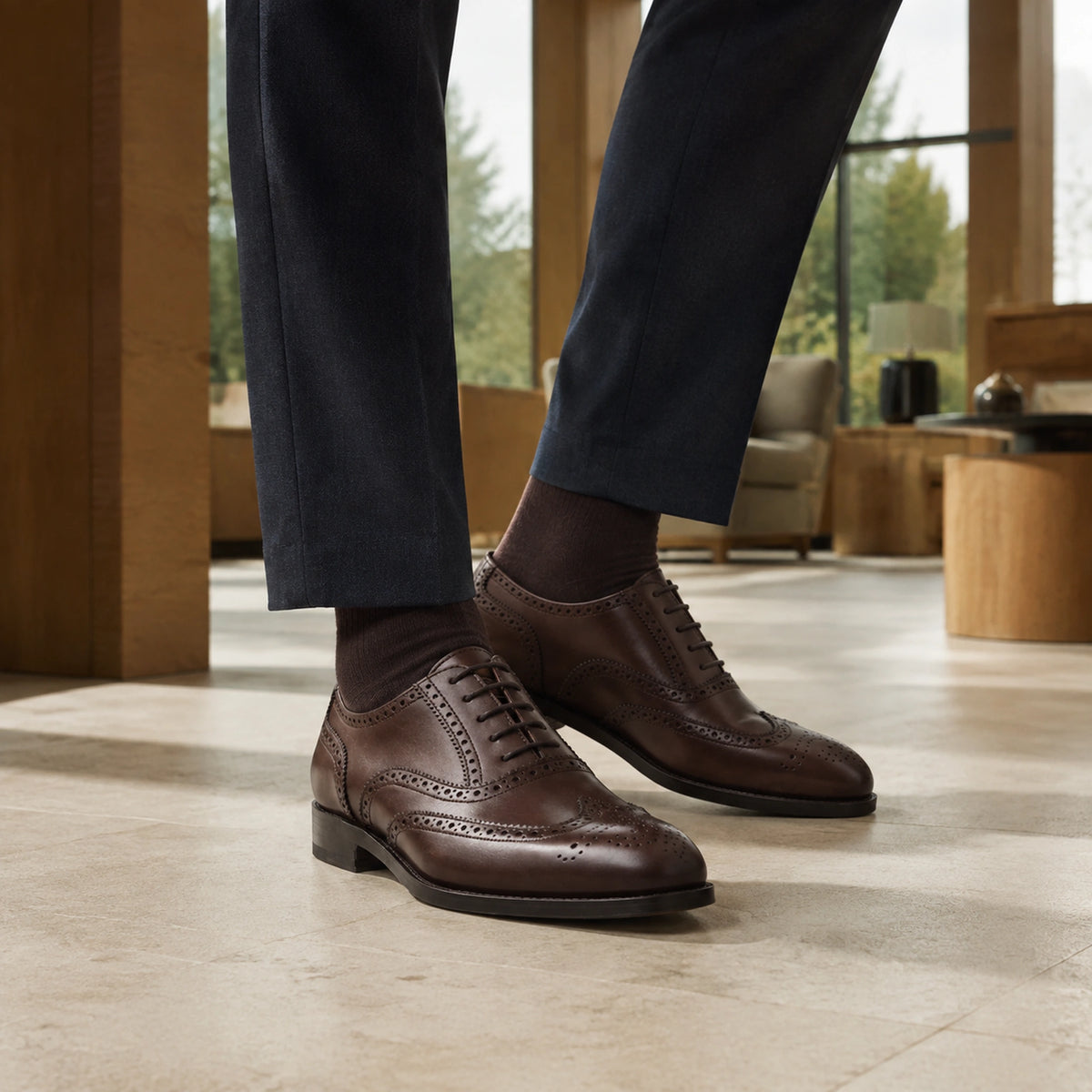 Oxford Full Brogue – Box Calf Leather