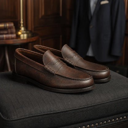 Coll College Loafer – Pull Up Leather