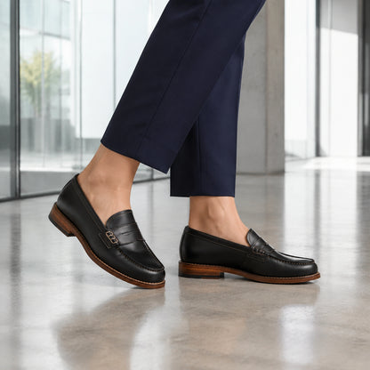 Woman College Loafer – Box Calf Leather