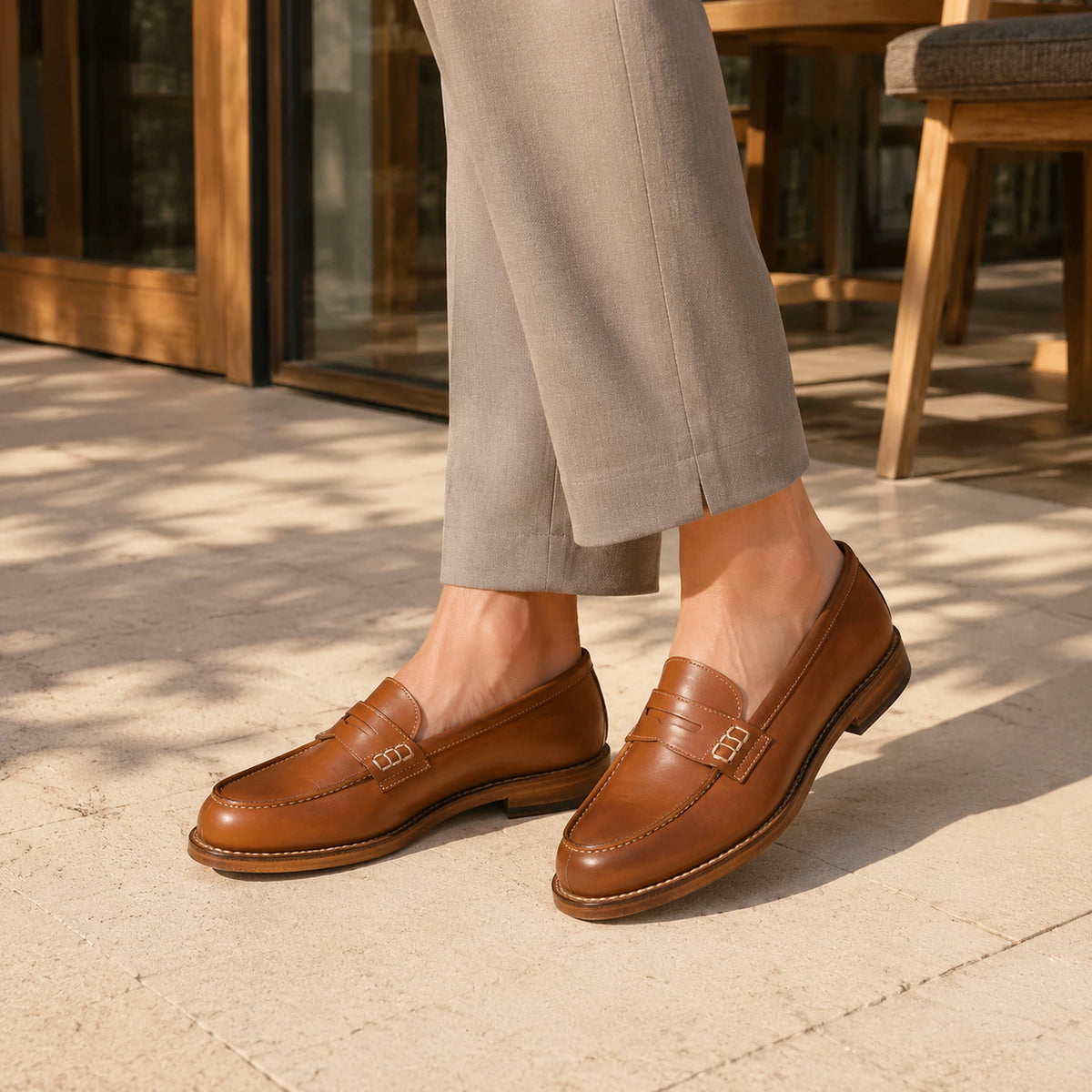 Woman College Loafer – Box Calf Leather