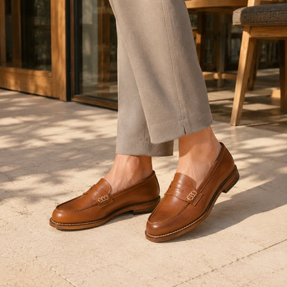 Woman College Loafer – Box Calf Leather