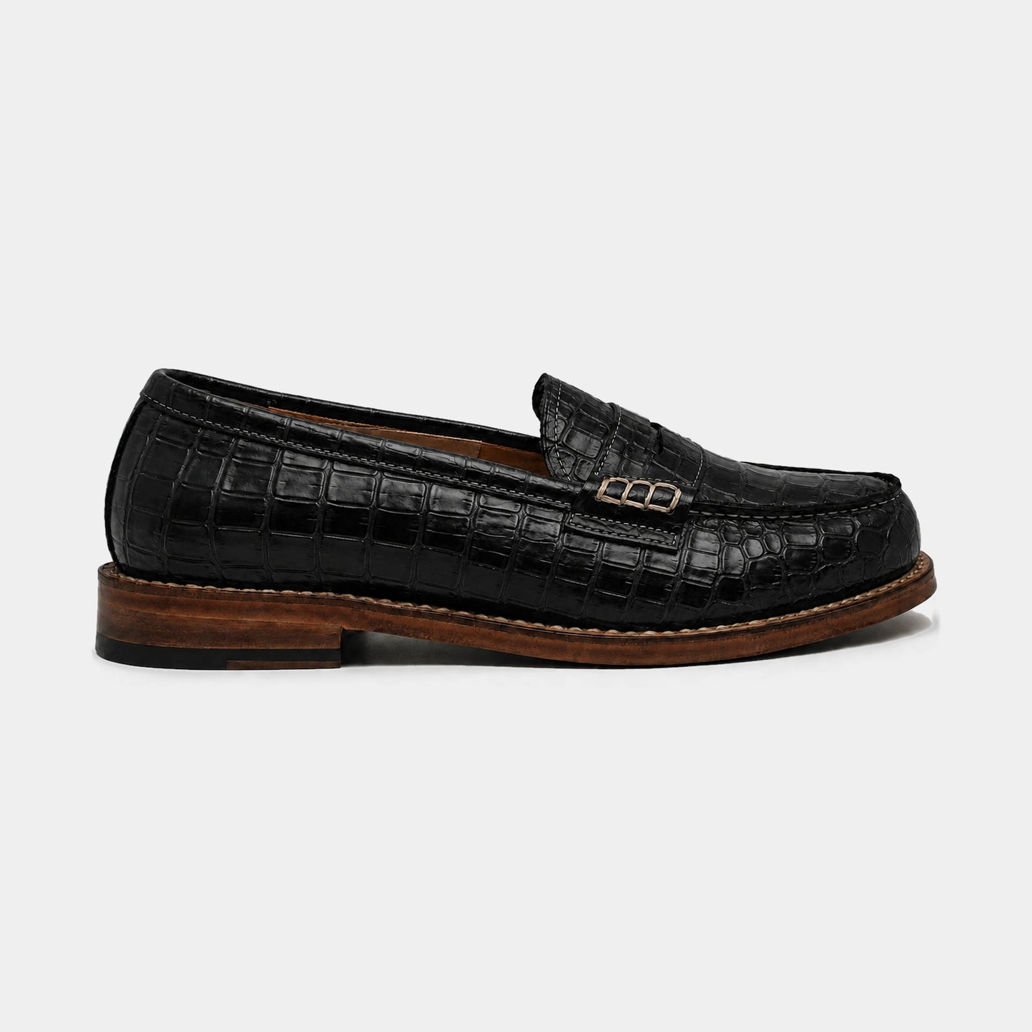 WOMAN COLLEGE LOAFER CROCO PRINT GOODYEAR
