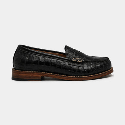 WOMAN COLLEGE LOAFER CROCO PRINT GOODYEAR