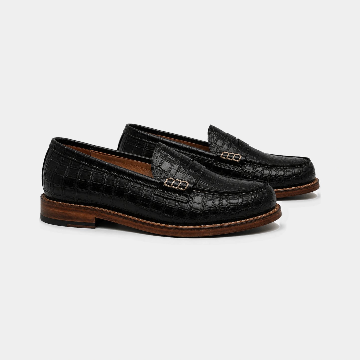 WOMAN COLLEGE LOAFER CROCO PRINT GOODYEAR