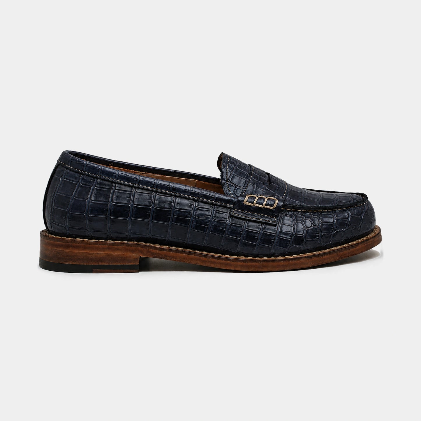 WOMAN COLLEGE LOAFER CROCO PRINT GOODYEAR