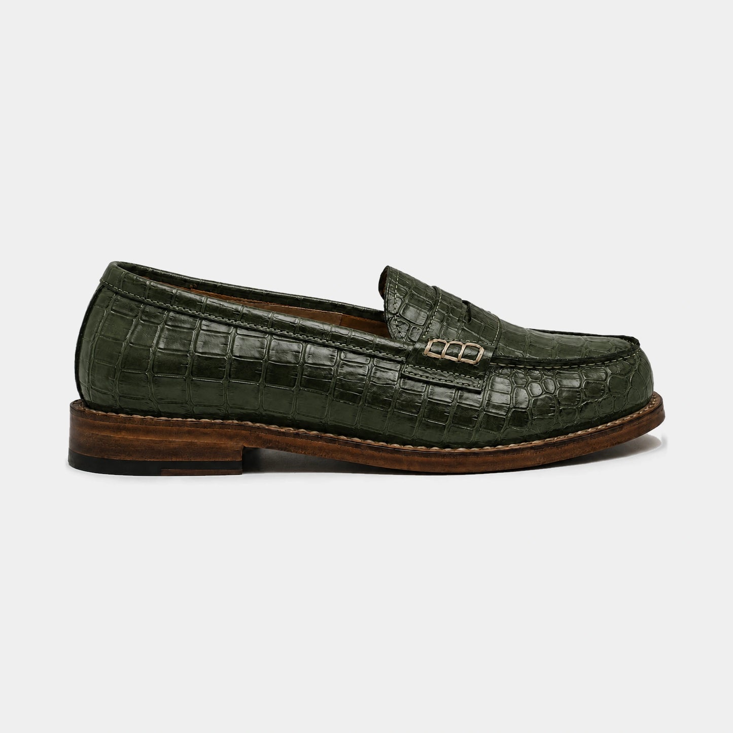 WOMAN COLLEGE LOAFER CROCO PRINT GOODYEAR