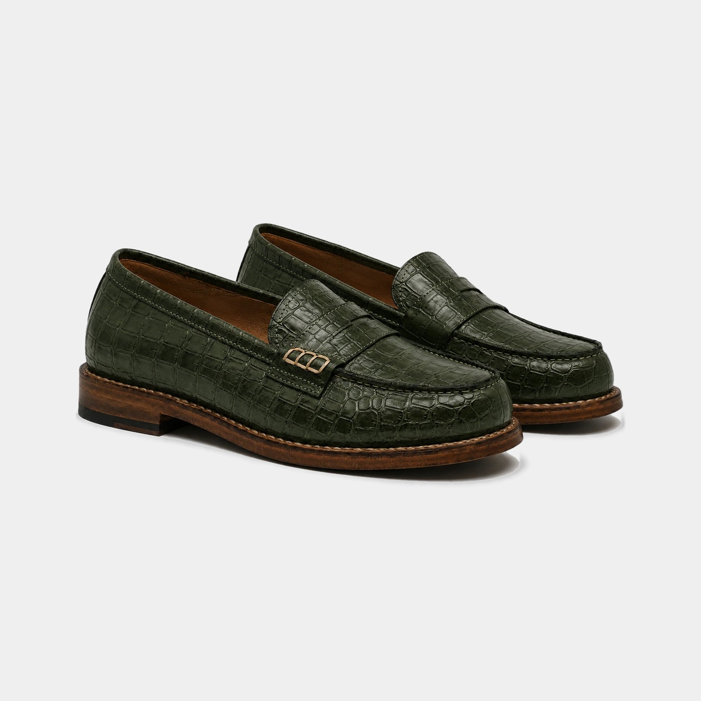 WOMAN COLLEGE LOAFER CROCO PRINT GOODYEAR