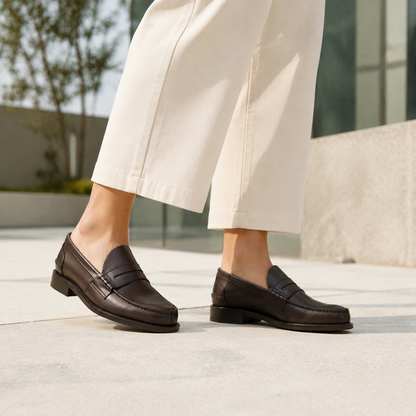 Woman Penny Loafer – Box Calf Leather