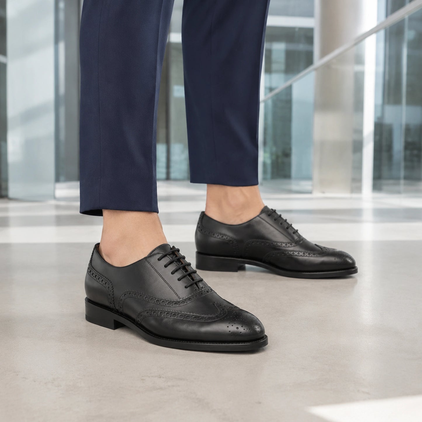 Woman Full Brogue – Box Calf Leather