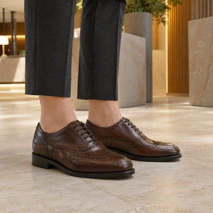 Woman Full Brogue – Box Calf Leather