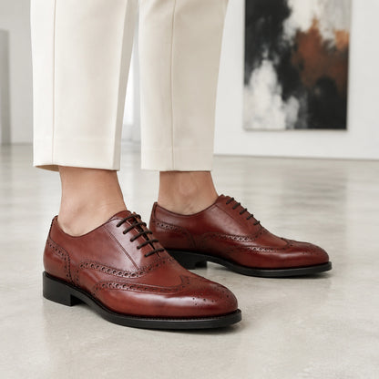 Woman Full Brogue – Box Calf Leather
