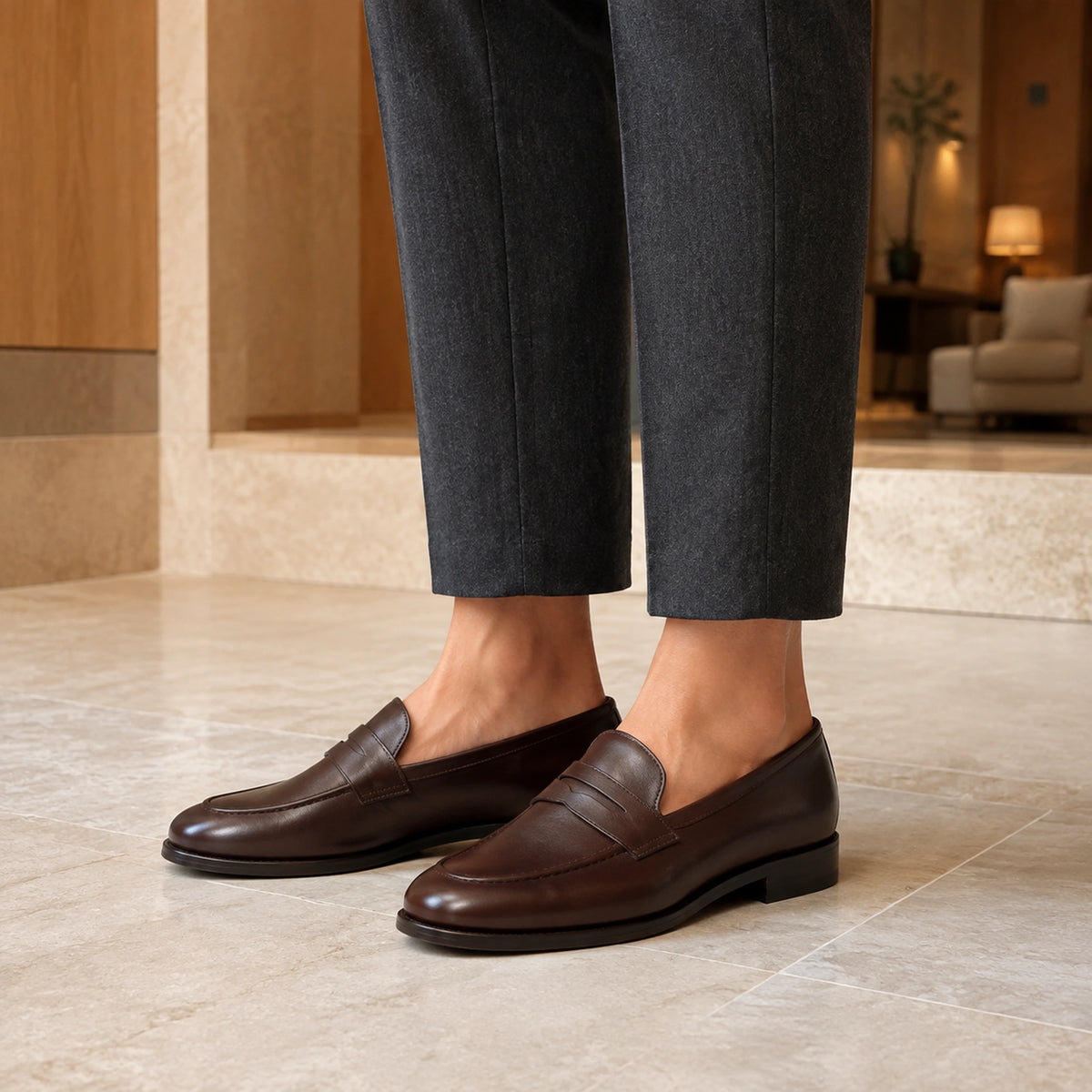Woman Lewis Loafer – Box Calf Leather