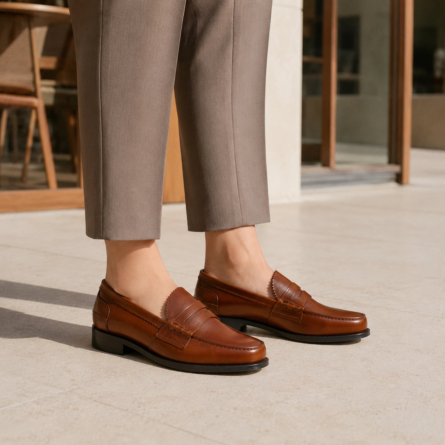 Woman Penny Loafer Goodyear  – Box Calf Leather