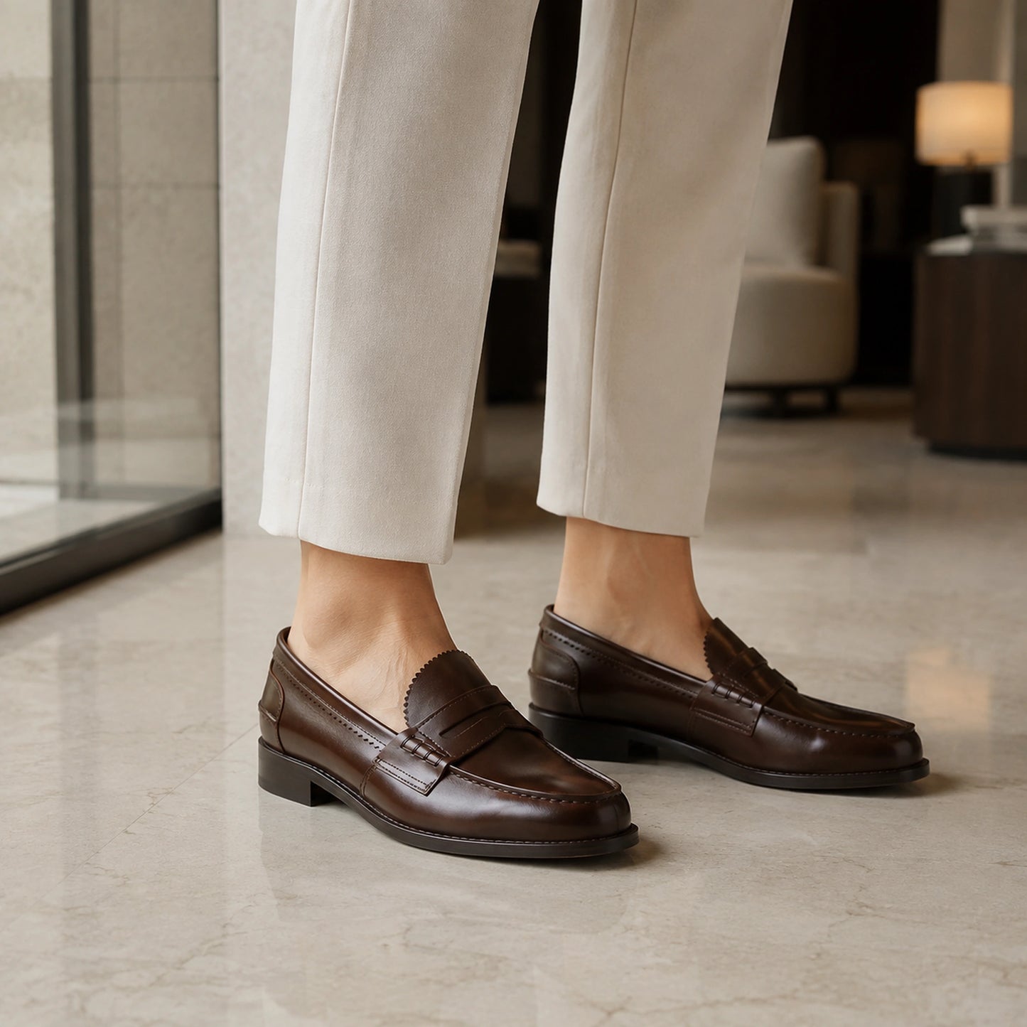 WOMAN LOAFER POLISHED GOODYEAR
